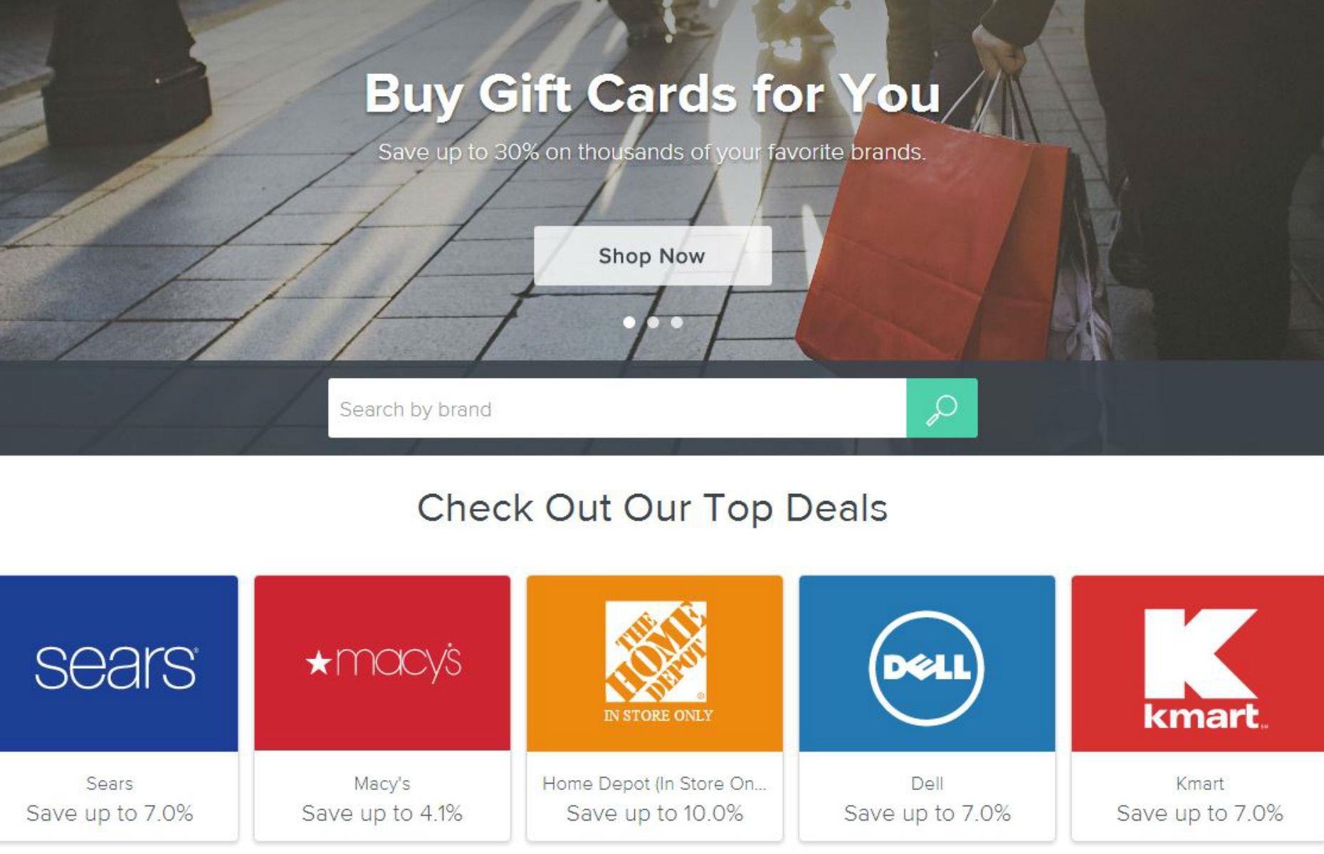 Use gift cards on your purchases for big savings